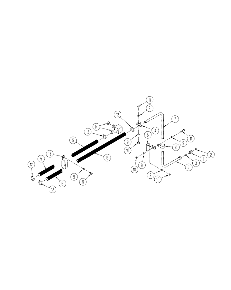 Схема запчастей Case IH STX375 - (09-43) - HEATER HOSES (09) - CHASSIS/ATTACHMENTS