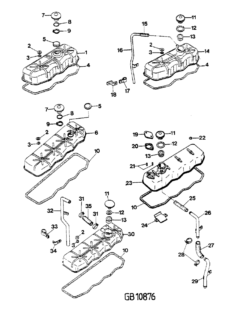 Схема запчастей Case IH D-206 - (08-02) - VALVE HOUSING COVER, 3 + 4 CYLINDER 