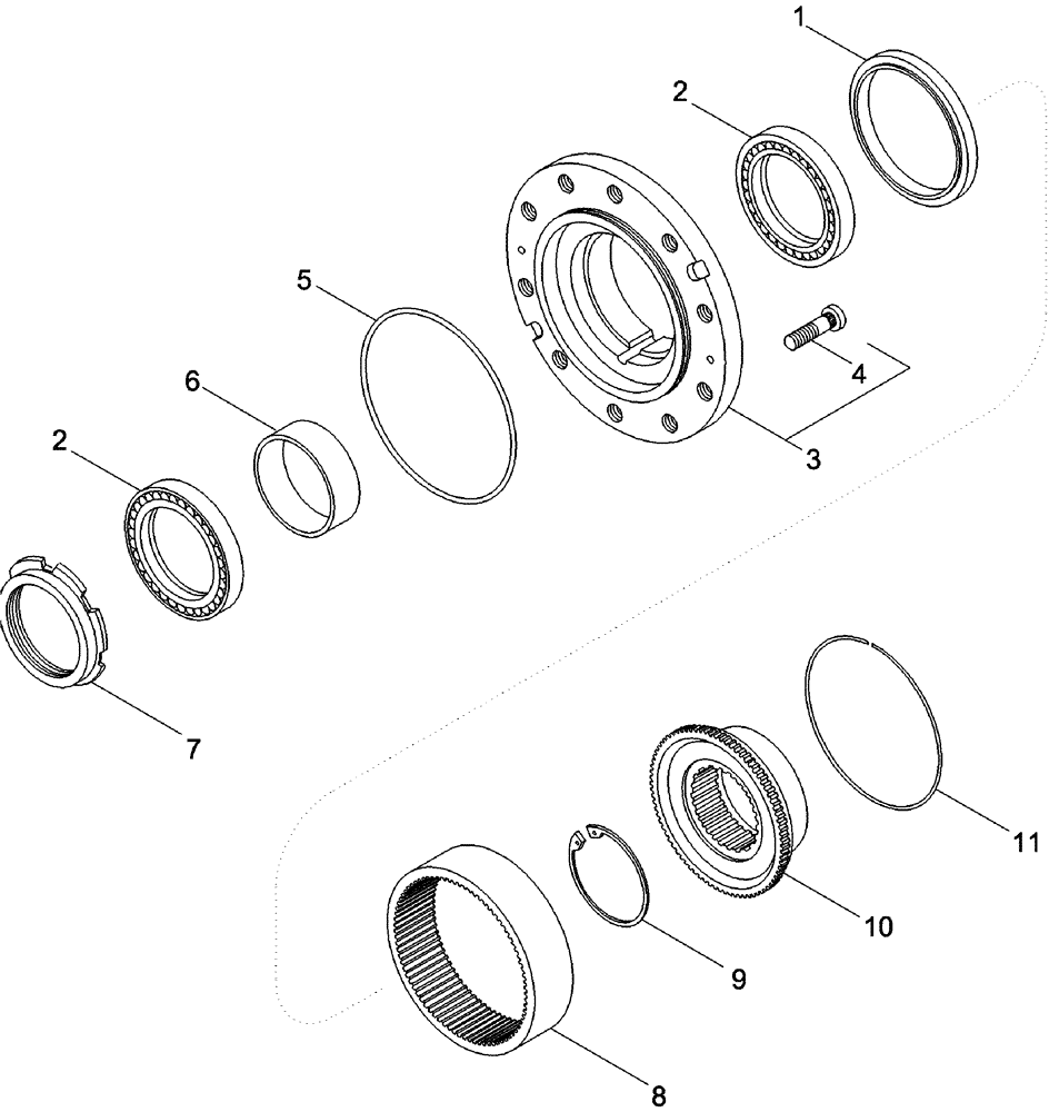 Схема запчастей Case IH 620 - (05-10) - WHEEL HUB (04) - STEERING