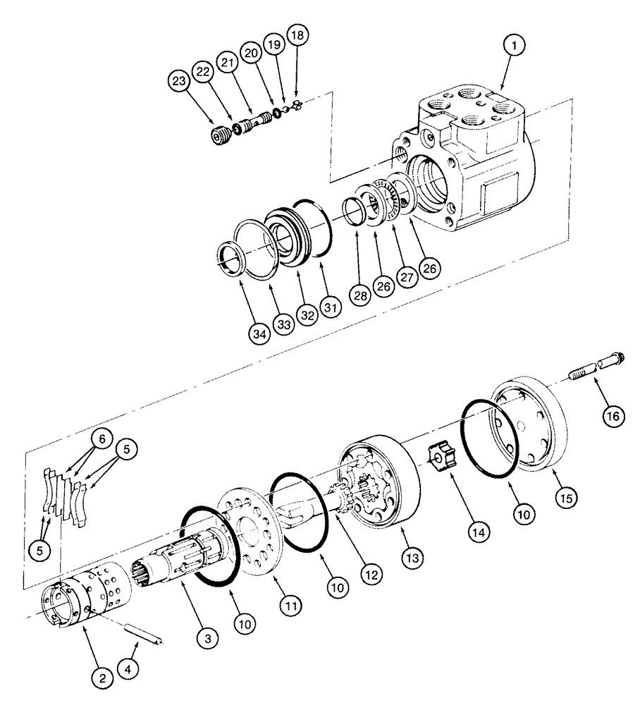 Схема запчастей Case IH 2555 - (05-04) - PUMP ASSY STEERING HAND (04) - STEERING