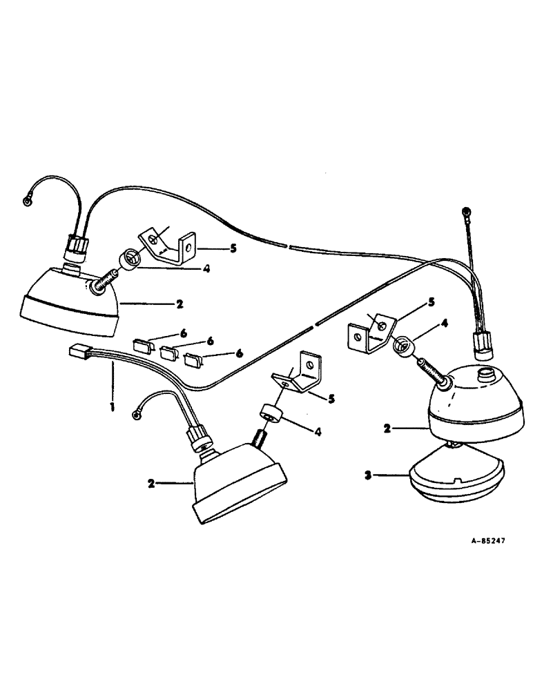 Схема запчастей Case IH 95 - (08-14) - ELECTRICAL, AUXILIARY LIGHTING ATTACHMENT (06) - ELECTRICAL