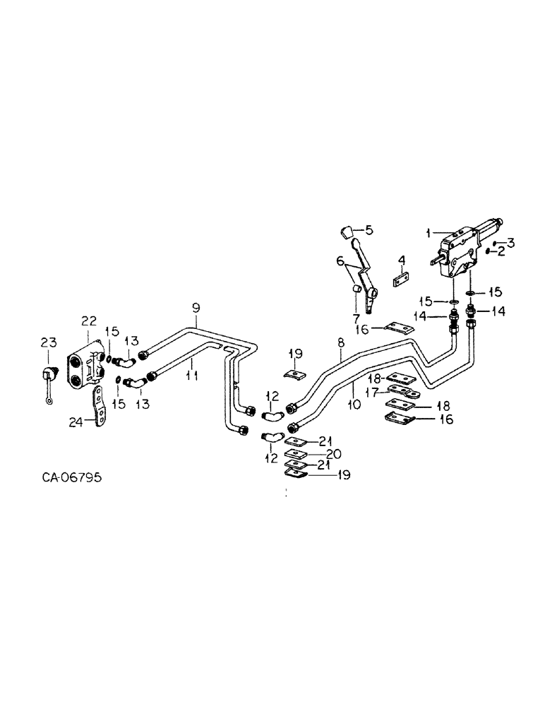 Схема запчастей Case IH 986 - (10-54) - HYDRAULIC, FOURTH VALVE FOR QUADRUPLE AUXILIARY VALVES (07) - HYDRAULICS