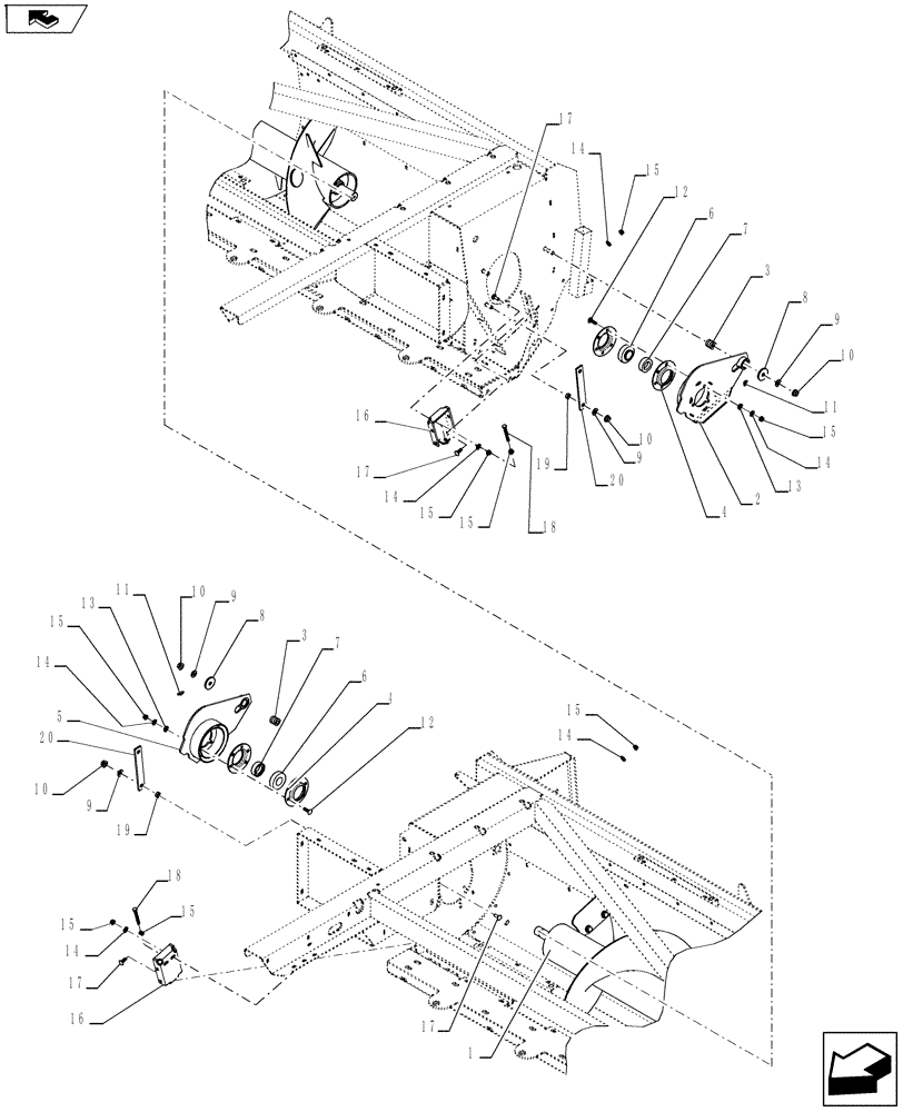 Схема запчастей Case IH RD163 - (58.120.01) - AUGER ASSY (58) - ATTACHMENTS/HEADERS