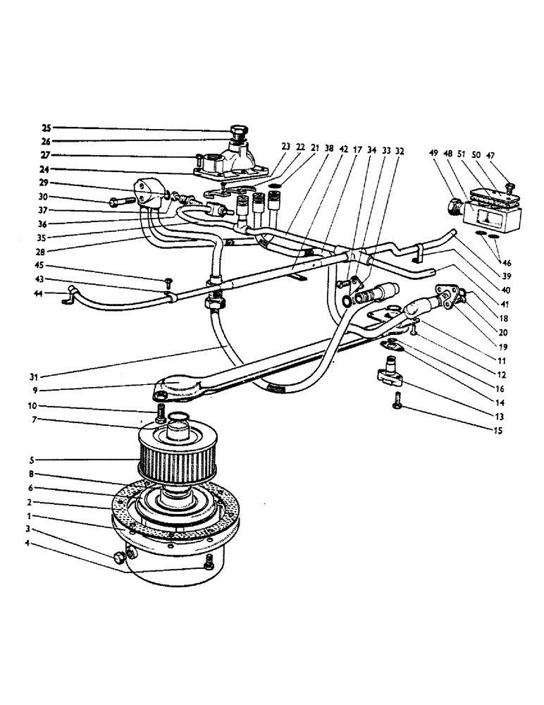 Схема запчастей Case IH 780 - (038) - OIL FILTER AND PIPES (07) - HYDRAULIC SYSTEM