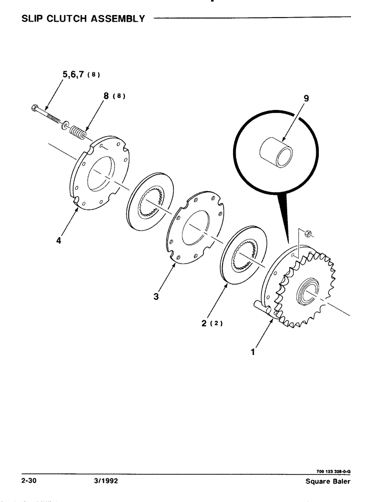 Схема запчастей Case IH 8570 - (2-30) - SLIP CLUTCH ASSEMBLY Driveline