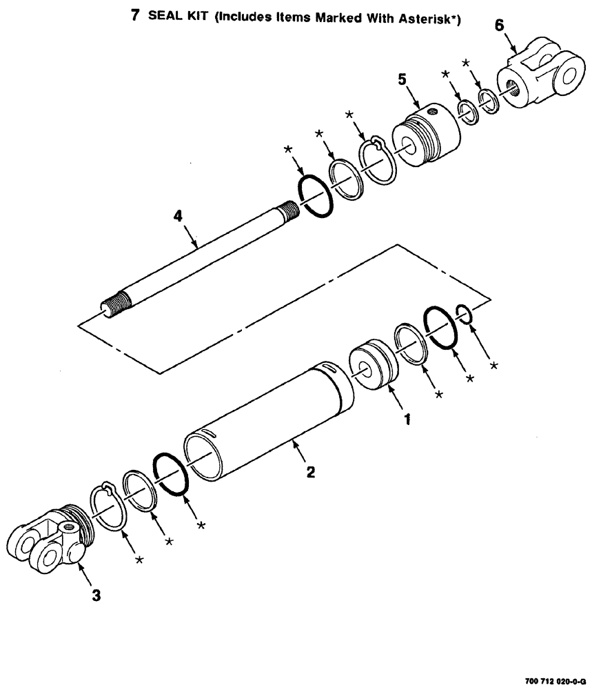 Схема запчастей Case IH 8880 - (08-036) - HYDRAULIC CYLINDER ASSEMBLY - RIGHT (2-3/4 INCH BORE X 8 INCH STROKE) (35) - HYDRAULIC SYSTEMS