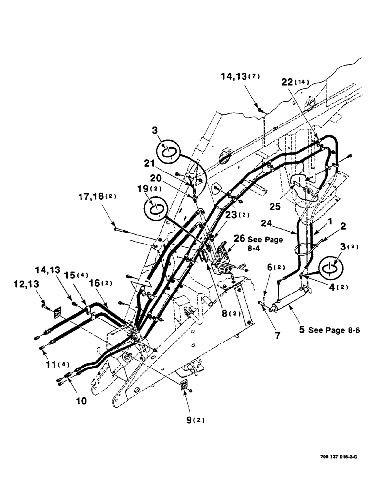 Схема запчастей Case IH 8585 - (8-02) - HYDRAULIC ASSEMBLY, FRONT (07) - HYDRAULICS