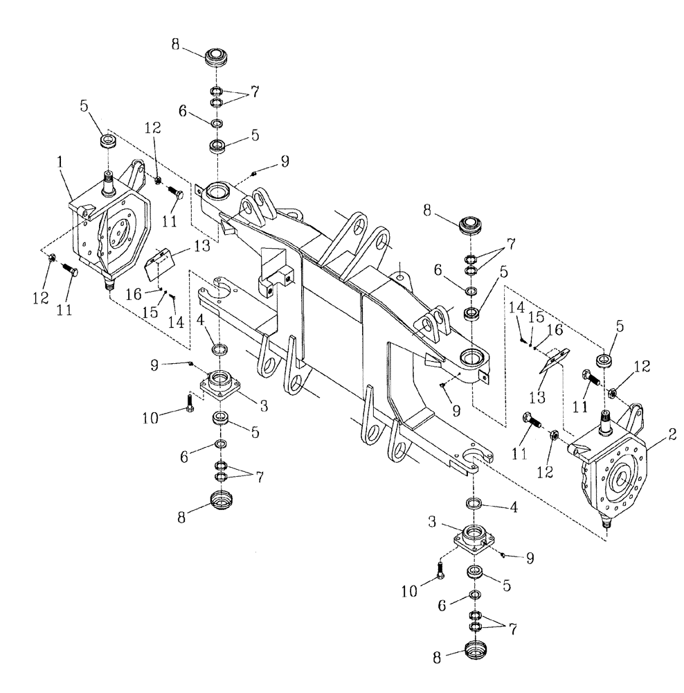 Схема запчастей Case IH AUSTOFT - (A01-11) - BRAKE CALIPER MOUNTS (FRONT AXLE) Mainframe & Functioning Components