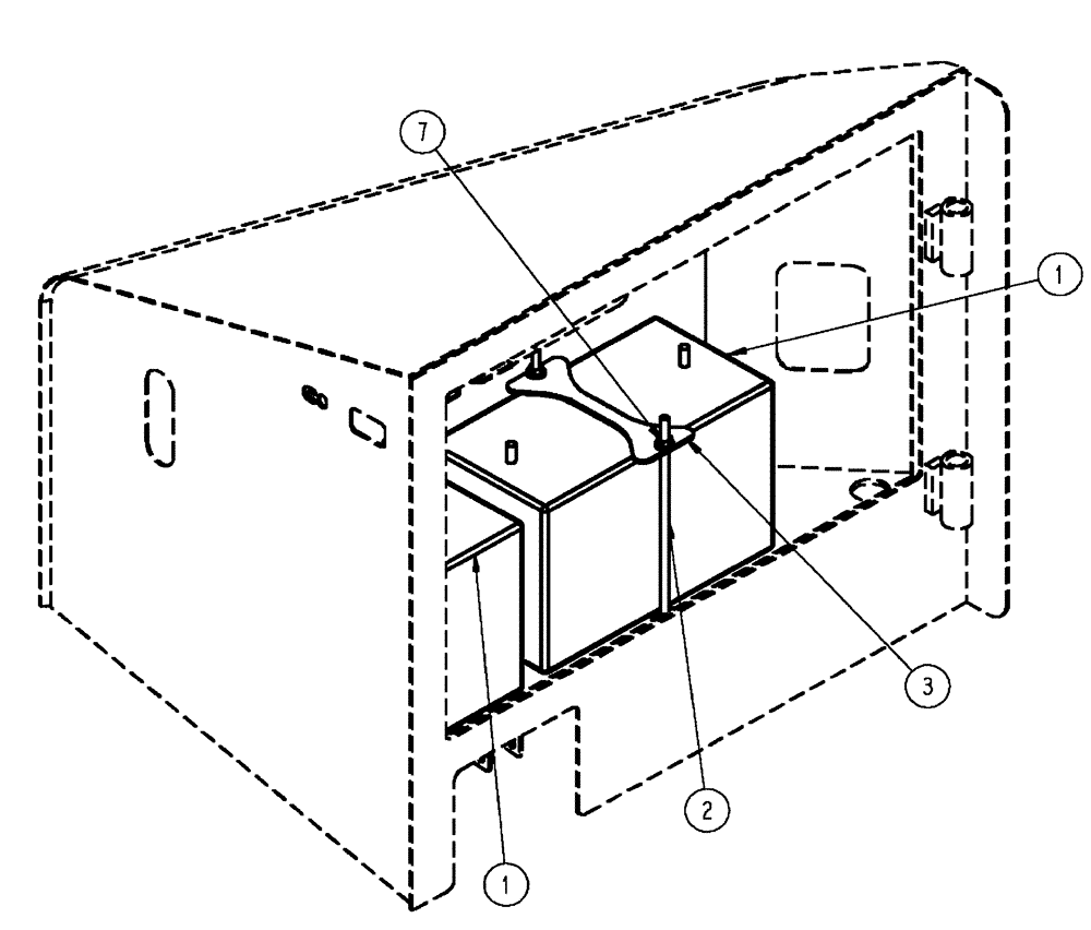 Схема запчастей Case IH FLX3010 - (02-021) - BATTERY GROUP (01) - ENGINE