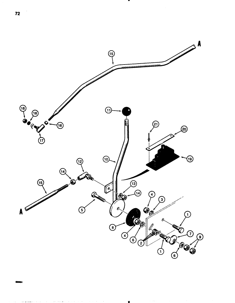 Схема запчастей Case IH 1845B - (072) - DIESEL ENGINE CONTROLS (03) - FUEL SYSTEM