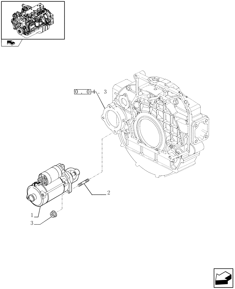 Схема запчастей Case IH F4HE9687G J101 - (0.36.0) - STARTER MOTOR (2855232 - 2855453) 