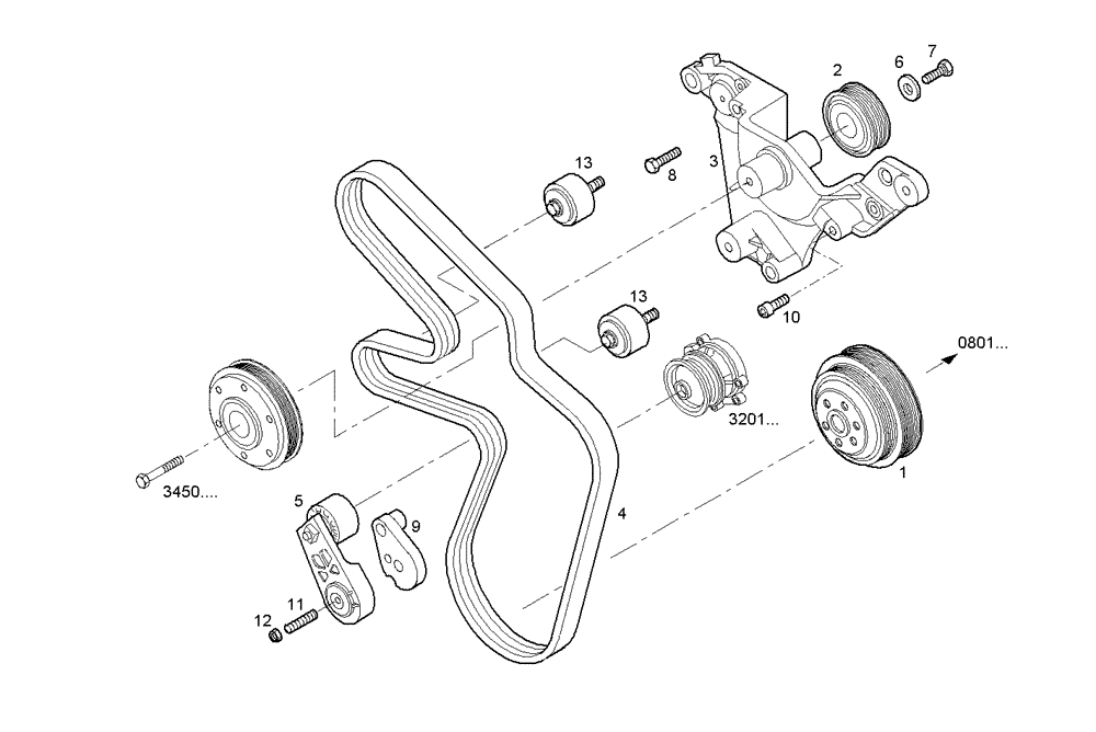 Схема запчастей Case IH F3AE0684M B903 - (0843.043) - DRIVING PULLEY 