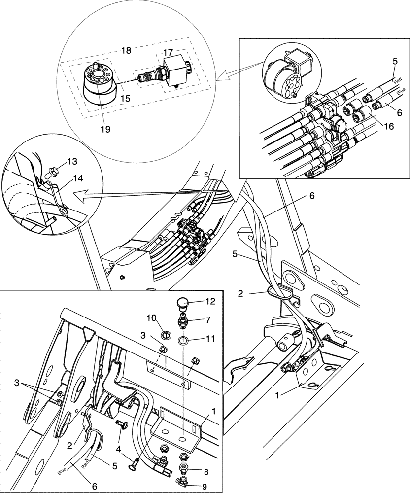 Схема запчастей Case IH LX750 - (35.734.AA[06]) - 3RD FUNCTION HYDRAULICS (35) - HYDRAULIC SYSTEMS