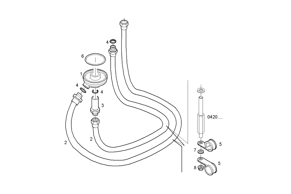 Схема запчастей Case IH F3AE0684P E904 - (3026.002) - LUBE OIL LINES 