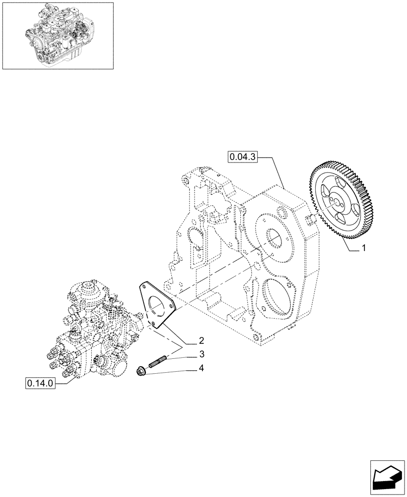 Схема запчастей Case IH F4GE9684B J601 - (0.14.2[01]) - INJECTION PUMP - CONTROL  (504066547) 