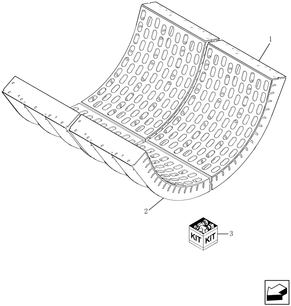 Схема запчастей Case IH 7120 - (66.105.12) - CONCAVES, SLOTTED (66) - THRESHING