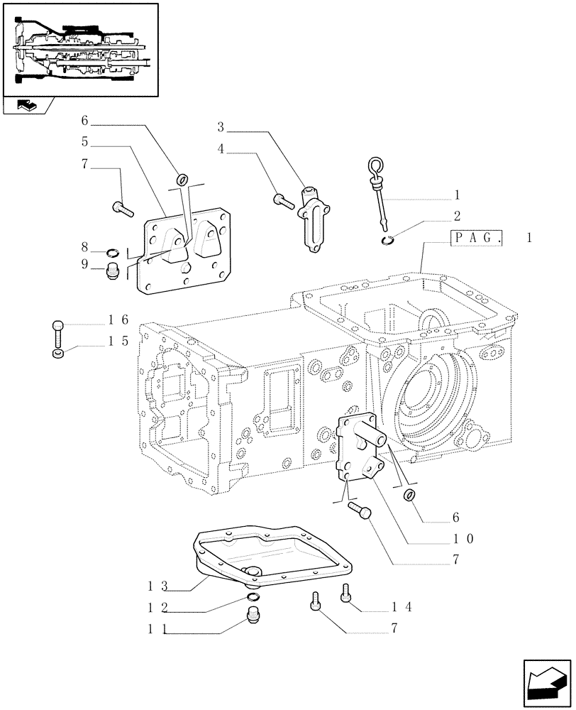 Схема запчастей Case IH FARMALL 65C - (1.21.0[02]) - TRACTOR BODY (03) - TRANSMISSION