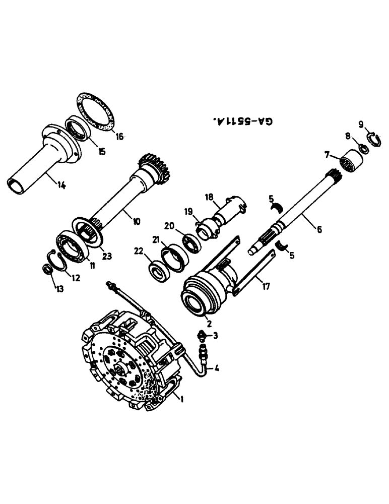 Схема запчастей Case IH 844 - (1D21) - DOUBLE CLUTCH (04) - Drive Train