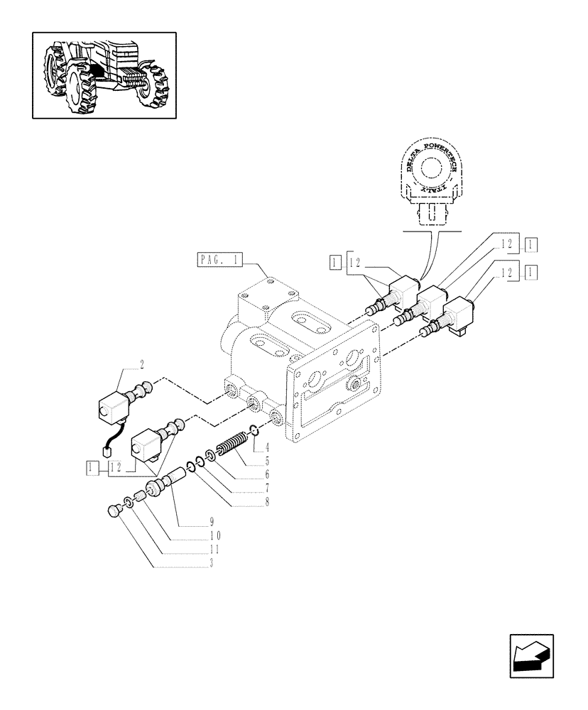 Схема запчастей Case IH MXM120 - (1.32.2/01[02]) - MECHANICAL GEAR BOX 20X16 (40 KM/H) / INTERNAL SHIFTING CONTROLS (03) - TRANSMISSION