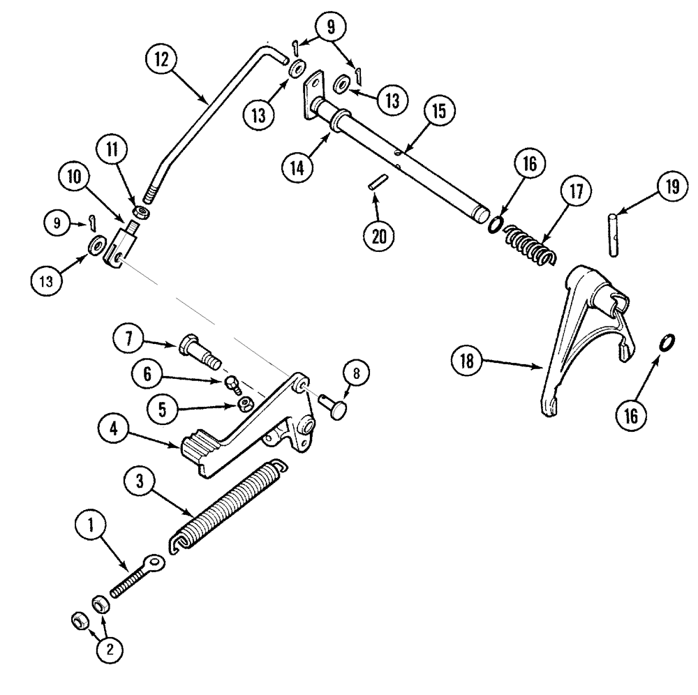 Схема запчастей Case IH C60 - (06-32) - DIFFERENTIAL LOCK (06) - POWER TRAIN