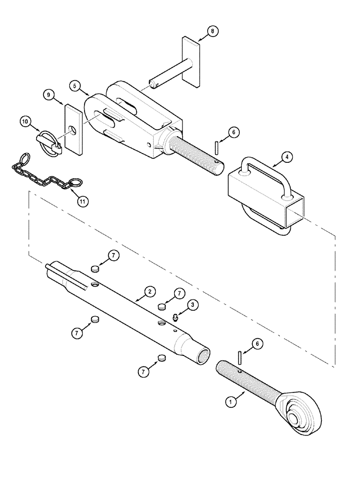 Схема запчастей Case IH C60 - (09-20) - THREE POINT HITCH - LIFT LINKS (09) - CHASSIS/ATTACHMENTS