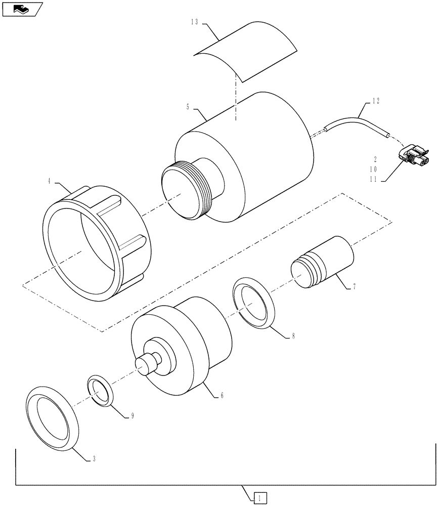 Схема запчастей Case IH 3230 - (55.100.04) - SOLENOID, AIM, ARAG 150P (55) - ELECTRICAL SYSTEMS