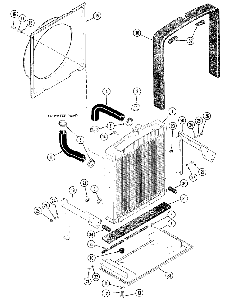 Схема запчастей Case IH 2394 - (2-02) - RADIATOR AND ATTACHING PARTS (02) - ENGINE