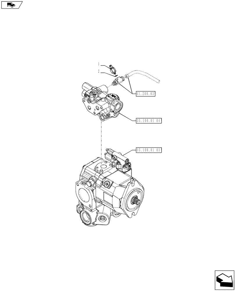 Схема запчастей Case IH PUMA 230 - (55.414.04) - PRESSURE OIL SENSOR (55) - ELECTRICAL SYSTEMS