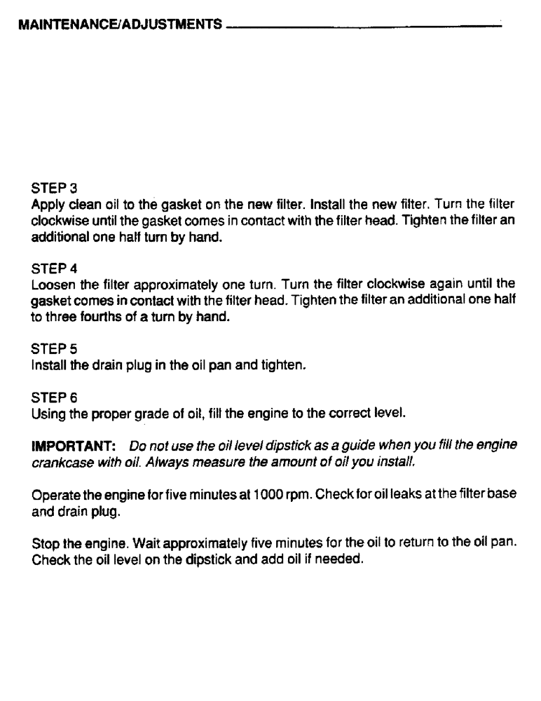 Схема запчастей Case IH 6590T - (030) - MAINTENANCE, ADJUSTMENTS 