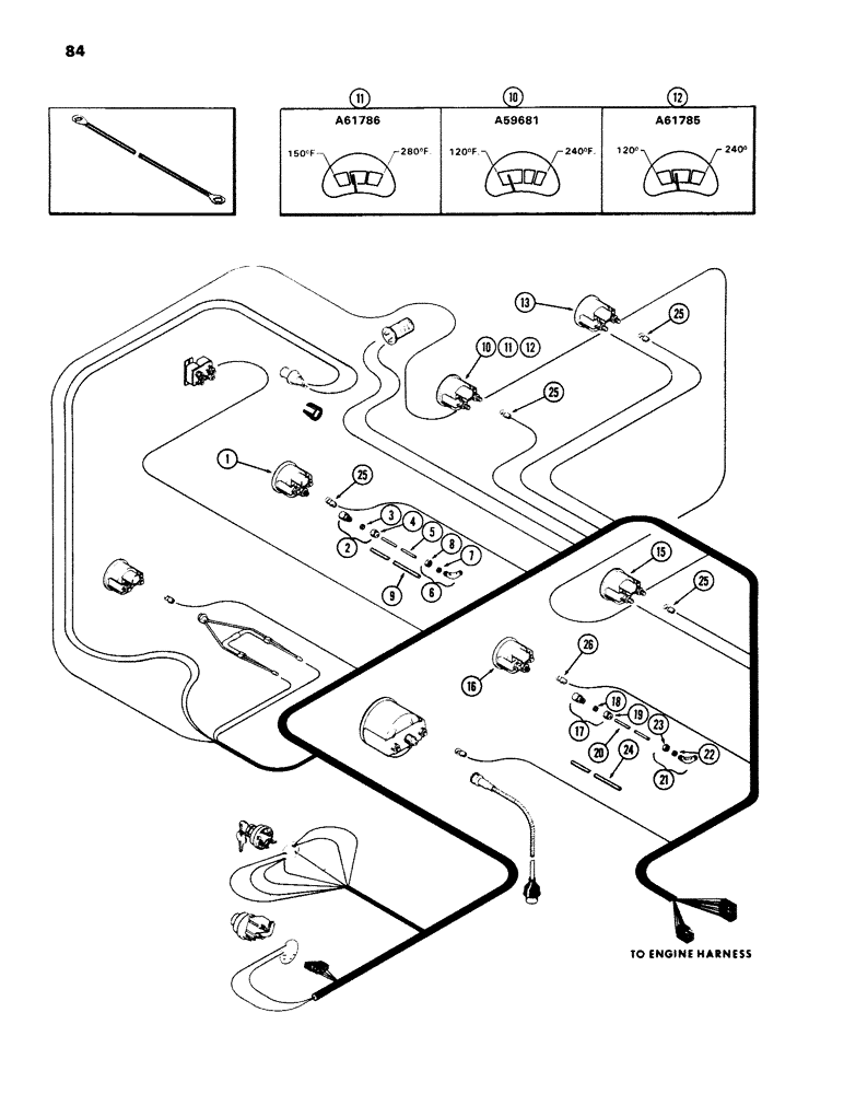 Схема запчастей Case IH 970 - (084) - INSTRUMENTS AND WIRING, (377B) SPARK IGNITION ENGINE (04) - ELECTRICAL SYSTEMS