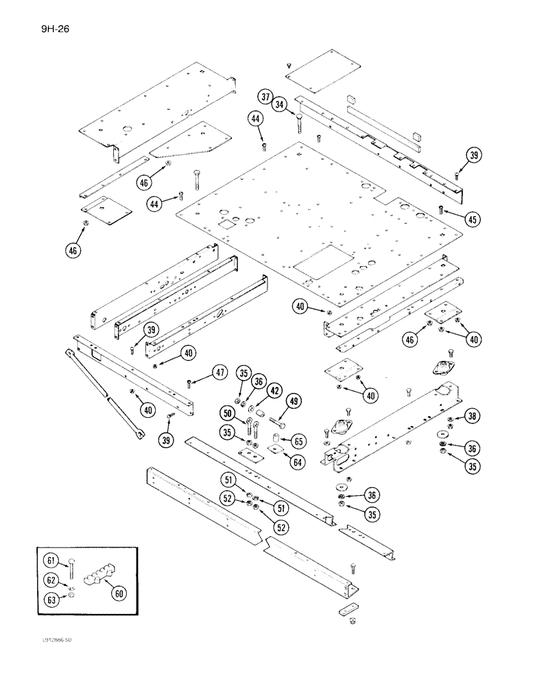 Схема запчастей Case IH 1640 - (9H-26) - OPERATORS PLATFORM (CONTD) (12) - CHASSIS