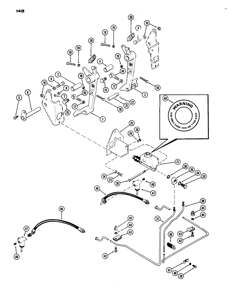 Схема запчастей Case IH 1070 - (148) - HYDRAULIC BRAKE SYSTEM (07) - BRAKES