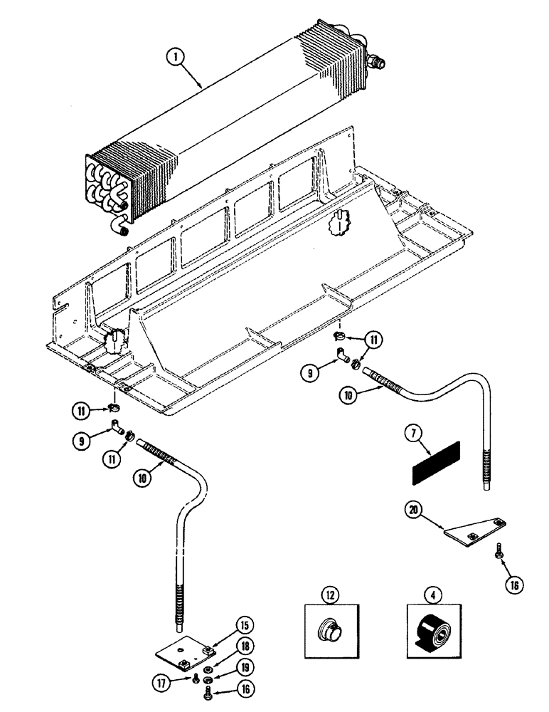 Схема запчастей Case IH 2096 - (9-440) - CAB, AIR CONDITIONING EVAPORATION DRAIN (09) - CHASSIS/ATTACHMENTS