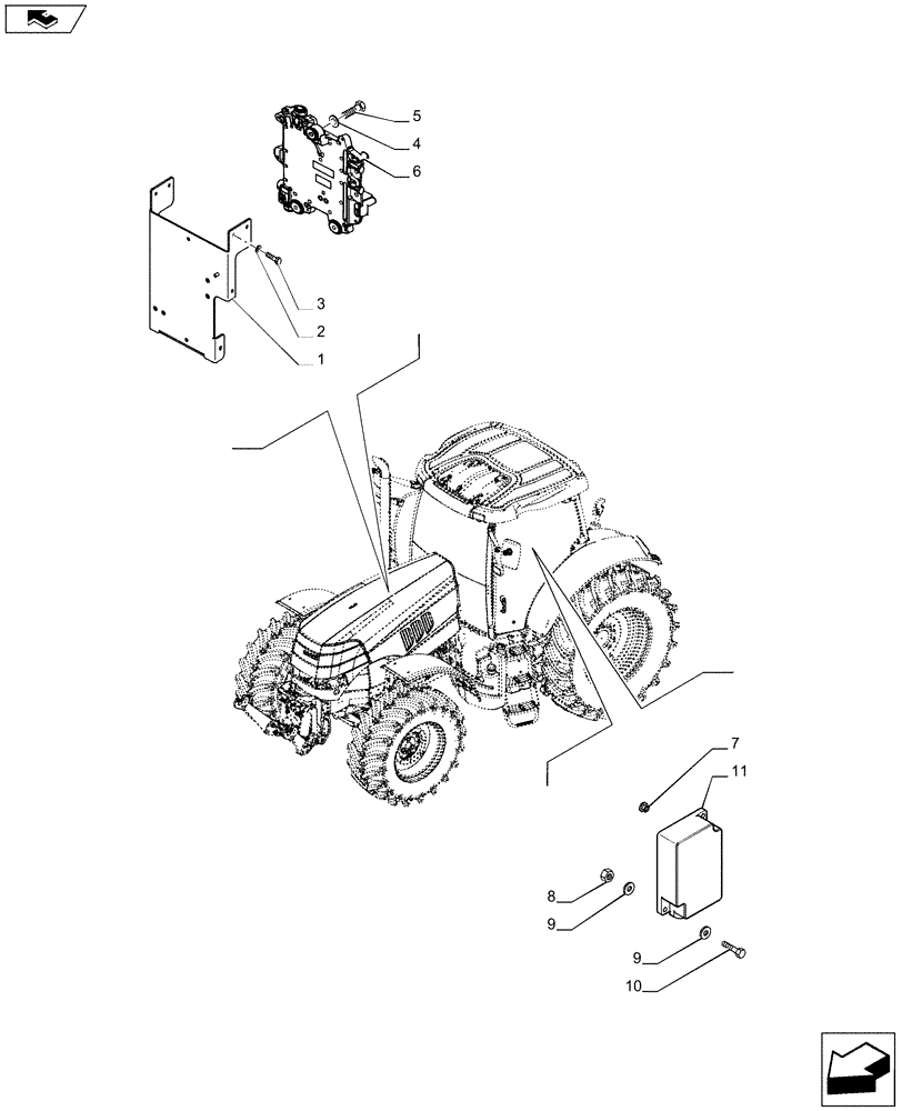 Схема запчастей Case IH PUMA 170 - (55.440.02) - ELECTRONIC CONTROL UNIT (55) - ELECTRICAL SYSTEMS