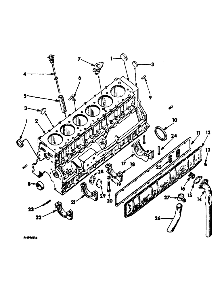 Схема запчастей Case IH C-263 - (B-15) - CRANKCASE AND RELATED PARTS 