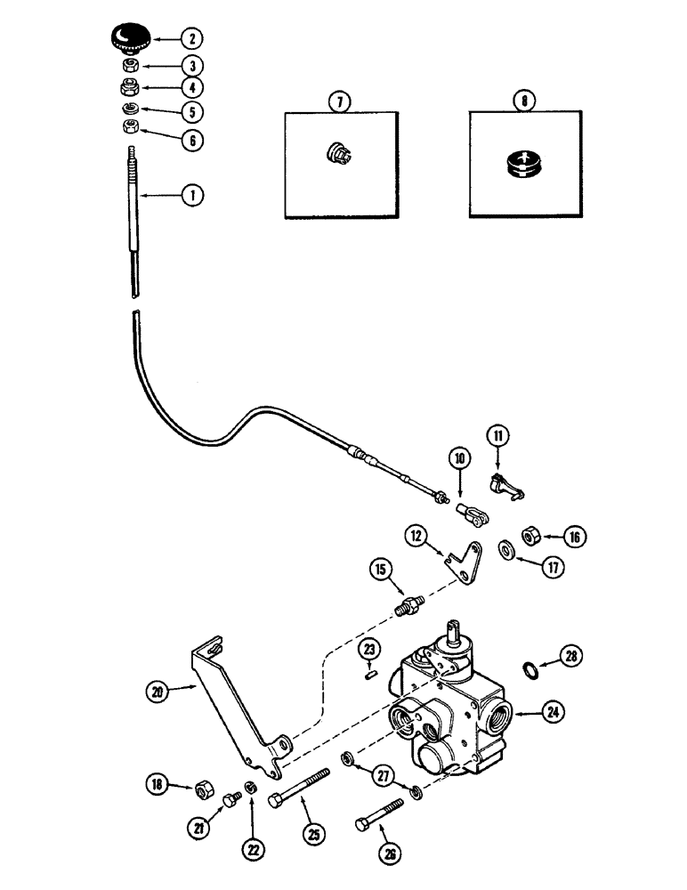 Схема запчастей Case IH 2090 - (6-308) - PTO CONTROL LINKAGE (06) - POWER TRAIN