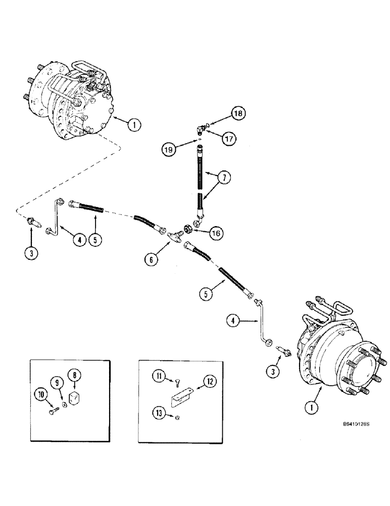 Схема запчастей Case IH 2144 - (5-24) - WHEEL MOTOR FLUSH SYSTEM, POWER GUIDE AXLE (04) - STEERING