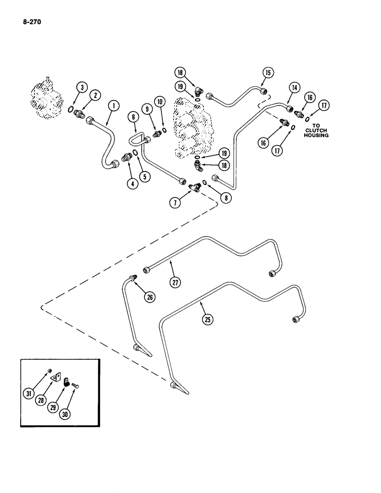 Схема запчастей Case IH 2094 - (8-270) - HYDRAULICS, POWER SHIFT CONTROL CIRCUIT (08) - HYDRAULICS