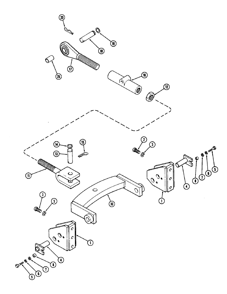 Схема запчастей Case IH 2870 - (308) - THREE POINT HITCH TURNBUCKLE (09) - CHASSIS/ATTACHMENTS