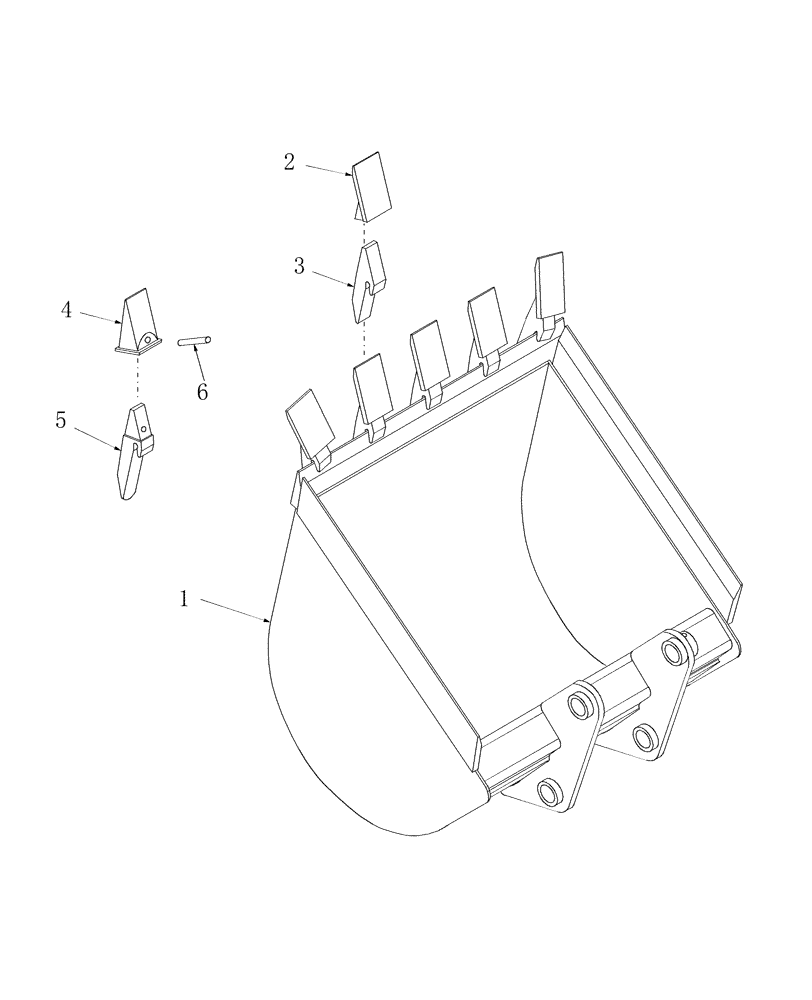 Схема запчастей Case IH 716393006 - (63) - STANDARD, HEAVY DUTY, GRAVE & MUCK BUCKETS 