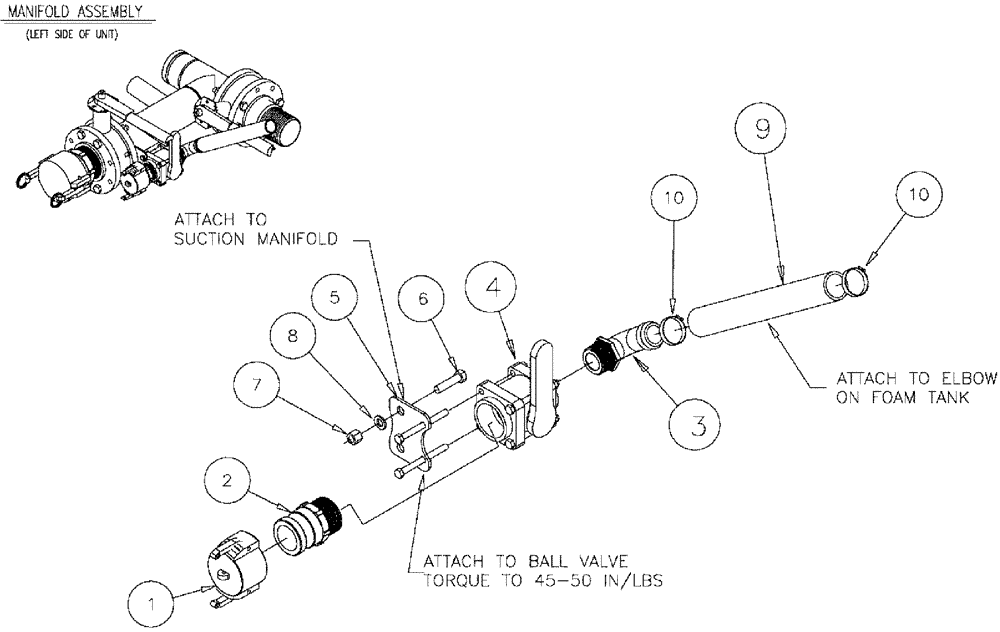 Схема запчастей Case IH 610 - (05-015) - FOAM TANK FILL VALVE GROUP Liquid Plumbing