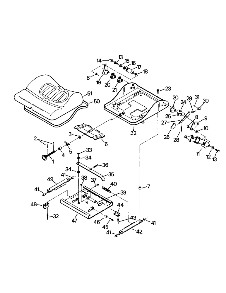 Схема запчастей Case IH CR-1225 - (01-19) - SEAT ASSEMBLY, SEAT CUSHION AND LATERAL ISOLATOR (10) - CAB