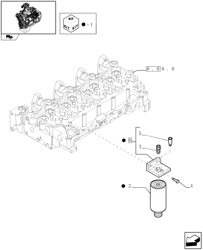 Схема запчастей Case IH F4GE9484A J601 - (0.20.0) - FUEL FILTER (504054973) 