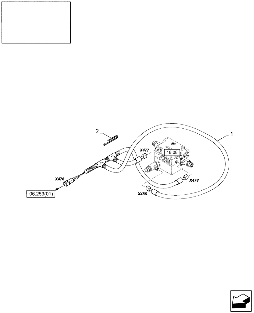 Схема запчастей Case IH AFX8010 - (A.50.A.96.88[06]) - AUTO GUIDANCE-READY, ELECTRICAL WIRING A - Distribution Systems