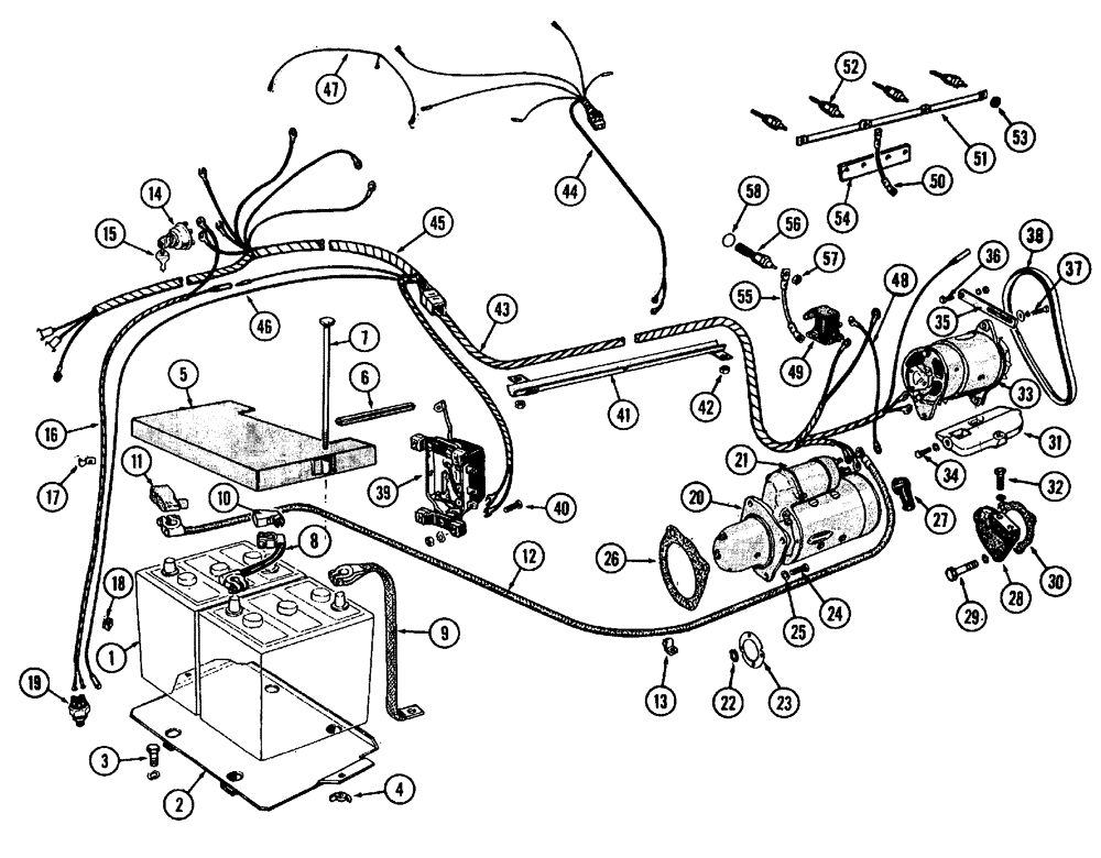 Схема запчастей Case IH 630 - (046) - ELECTRICAL SYSTEM - DIESEL ENGINE (04) - ELECTRICAL SYSTEMS