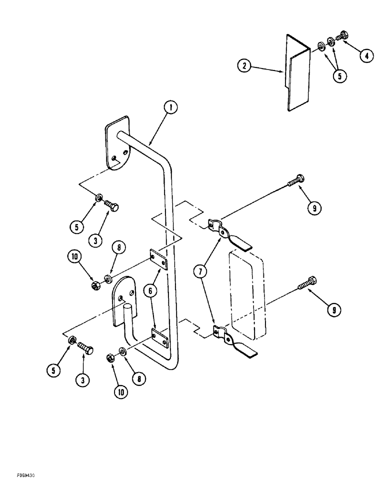 Схема запчастей Case IH 9310 - (9-036) - MONITOR MOUNT (09) - CHASSIS/ATTACHMENTS