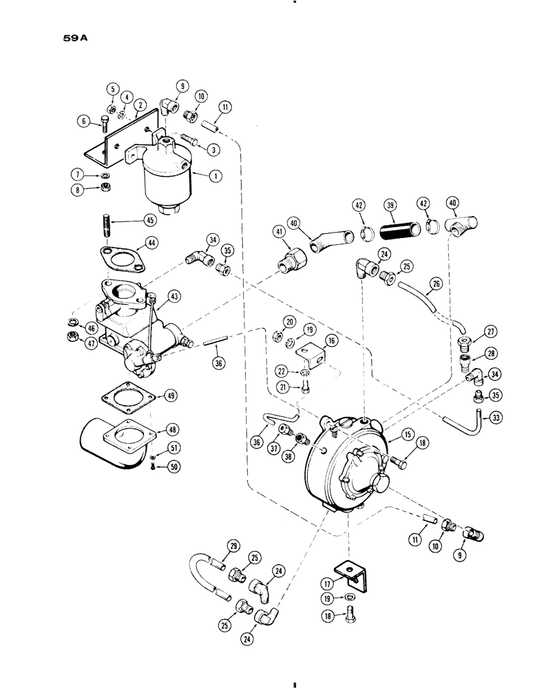 Схема запчастей Case IH 830-SERIES - (059A) - FUEL LINES, 251 L.P. ENGINE, GROVE (03) - FUEL SYSTEM