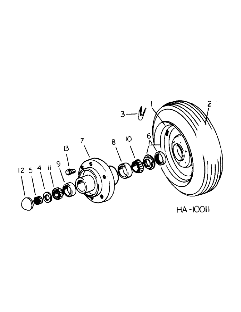 Схема запчастей Case IH 55 - (E-04) - CENTER WHEEL AND HUB 