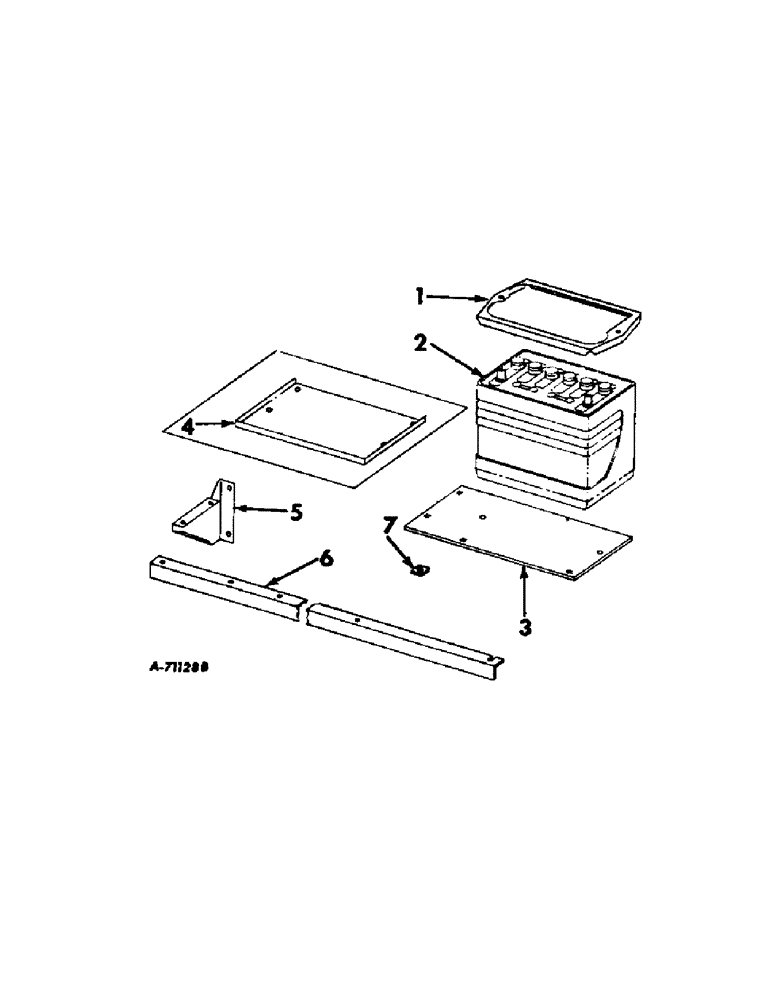 Схема запчастей Case IH 403 - (256) - BATTERY AND COVER, C-282 ENGINE (55) - ELECTRICAL SYSTEMS