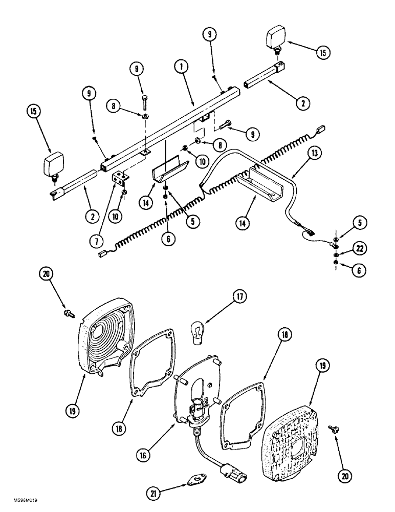 Схема запчастей Case IH 9370 QUADTRAC - (4-042) - SIDE MARKER LAMPS (04) - ELECTRICAL SYSTEMS